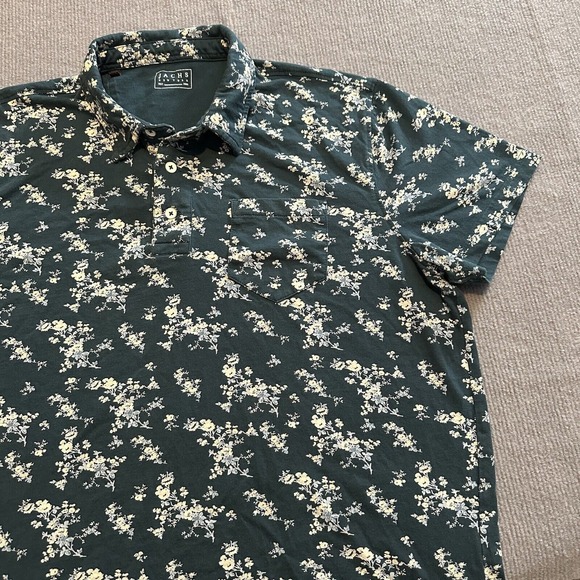Jachs Other - Jachs New‎ York Men's 100% Pima Cotton Polo Floral Green Size XL